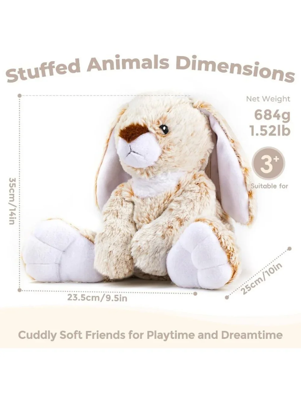 Bunny Weighted Plush Lavender Scented Microwavable Heating Pad Cozy Toy